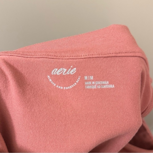 Aerie NWT Chill Up Off The Shoulder Top Mauve pink size medium modal - Picture 7 of 9